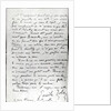 Letter from Zola to Edouard Manet 1868 by Emile Zola