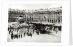 Destruction of the Vendome Column during the Commune, 1871 by French Photographer