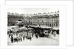Destruction of the Vendome Column during the Commune, 1871 by French Photographer