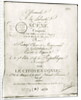 Cover for the score of 'Offrande a la Liberte' arranged by Francois Joseph Gossec and performed at the Opera 30th September An I, 1792 by French School