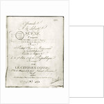 Cover for the score of 'Offrande a la Liberte' arranged by Francois Joseph Gossec and performed at the Opera 30th September An I, 1792 by French School