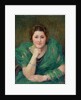 Portrait of a Russian Woman with a Green Scarf by Jules Ernest Renoux