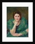 Portrait of a Russian Woman with a Green Scarf by Jules Ernest Renoux