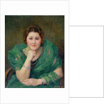 Portrait of a Russian Woman with a Green Scarf by Jules Ernest Renoux