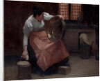 Woman Scouring by Jules Ernest Renoux