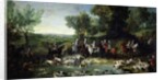 Louis XV Stag Hunting in the Forest at Saint-Germain, 1730 by Jean-Baptiste Oudry