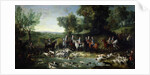 Louis XV Stag Hunting in the Forest at Saint-Germain, 1730 by Jean-Baptiste Oudry