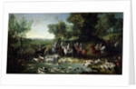 Louis XV Stag Hunting in the Forest at Saint-Germain, 1730 by Jean-Baptiste Oudry