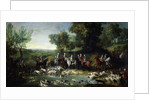 Louis XV Stag Hunting in the Forest at Saint-Germain, 1730 by Jean-Baptiste Oudry