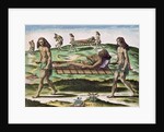 Hermaphrodites Transporting the Injured by Th. after Le Moyne J.(de Morgues) (1533-88) Bry