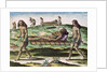 Hermaphrodites Transporting the Injured by Th. after Le Moyne J.(de Morgues) (1533-88) Bry