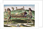 Hermaphrodites Transporting the Injured by Th. after Le Moyne J.(de Morgues) (1533-88) Bry