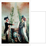 An Officer of the National Guard Swearing an Oath of Allegiance before the Altar of the Constitution and the Declaration of the Rights of Man by French School