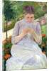 Young Woman Sewing in the garden, c.1880-82 by Mary Stevenson Cassatt