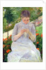 Young Woman Sewing in the garden, c.1880-82 by Mary Stevenson Cassatt