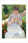 Young Woman Sewing in the garden, c.1880-82 by Mary Stevenson Cassatt
