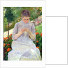 Young Woman Sewing in the garden, c.1880-82 by Mary Stevenson Cassatt