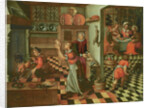 Interior of the Kitchen, the Supper at Emmaus by Flemish School