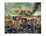 The Forges of Vulcan with Time Turning Weapons into Tools by Flemish School