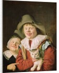 Children Playing with a Cat by Jan Miense Molenaer