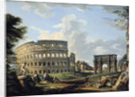 The Colosseum and the Arch of Constantine by Giovanni Paolo Pannini or Panini