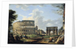 The Colosseum and the Arch of Constantine by Giovanni Paolo Pannini or Panini