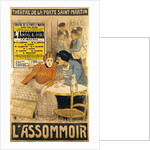 Poster advertising 'L'Assommoir' by M.M.W. Busnach and O. Gastineau at the Porte Saint-Martin Theatre, 1900 by Theophile Alexandre Steinlen