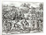 Indian Market at Cartagena, Colombia by Theodor de Bry