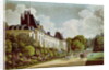 View of the Chateau de la Malmaison next to the park by Auguste Simon Garneray