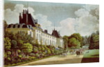 View of the Chateau de la Malmaison next to the park by Auguste Simon Garneray
