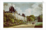 View of the Chateau de la Malmaison next to the park by Auguste Simon Garneray