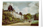 View of the Chateau de la Malmaison next to the park by Auguste Simon Garneray