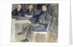 Study for a Portrait of Stephane Mallarme and his Friends from 'La Revue Independante', 1889 by Jacques-Emile Blanche
