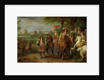 View of the Chateau de Vincennes with Louis XIV and Maria Theresa of Austria, 1669 by Adam Frans van der Meulen