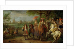 View of the Chateau de Vincennes with Louis XIV and Maria Theresa of Austria, 1669 by Adam Frans van der Meulen