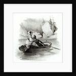 Alphonse de Lamartine and Elvire on the Lake at Bourget by Victor (after) Adam