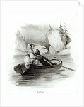 Alphonse de Lamartine and Elvire on the Lake at Bourget by Victor (after) Adam