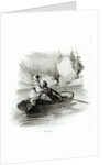 Alphonse de Lamartine and Elvire on the Lake at Bourget by Victor (after) Adam