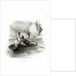 Alphonse de Lamartine and Elvire on the Lake at Bourget by Victor (after) Adam