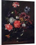 Flowers in a Glass Vase by Nicolas Baudesson