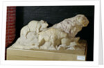 Copy of a sculpture of bisons, from Le Tuc-d'Audoubert, Magdalenian by School French
