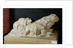 Copy of a sculpture of bisons, from Le Tuc-d'Audoubert, Magdalenian by School French