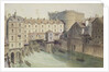 View of Petit Chatelet and the Petit Pont in 1717 by Theodor Josef Hubert (after) Hoffbauer