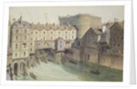 View of Petit Chatelet and the Petit Pont in 1717 by Theodor Josef Hubert (after) Hoffbauer