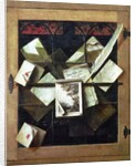 Trompe l'oeil with letters and notebooks, 1665 by Cornelis Norbertus Gijsbrechts
