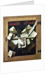 Trompe l'oeil with letters and notebooks, 1665 by Cornelis Norbertus Gijsbrechts