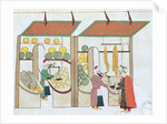 Ms.1671 Two Fruit Shops, c.1580 by Islamic School
