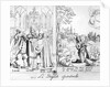 Caricature depicting a Spiritual Dispute between Pope Leo X Martin Luther and John Calvin 1838 by French School