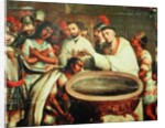 First Baptism of the Indians by the Dominicans by Mexican School