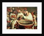First Baptism of the Indians by the Dominicans by Mexican School